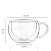 Szklanki z podwójnym dnem 6 szt. termiczne kubki 300 ml na kawę herbatę