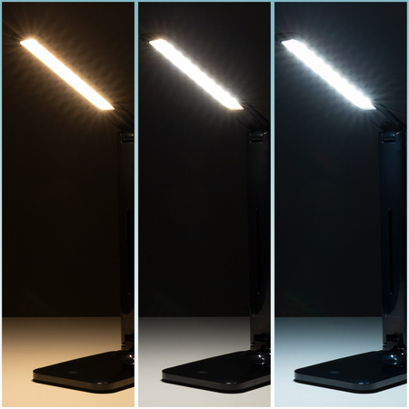 Lampka LED na biurko 55 cm z regulowanym ramieniem, do nauki, czytania, pracy, 3 barwy światła