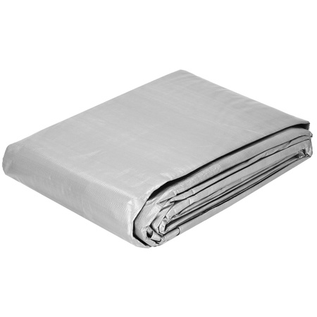 Plandeka 4x8m 210g/m2 gruba płachta ochronna szara