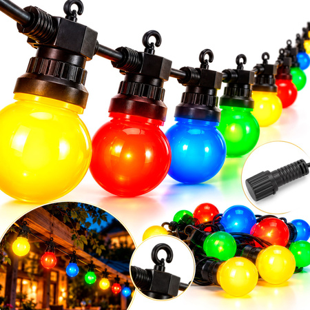 Lampki świąteczne, choinkowe zewnętrzne IP44 girlanda świetlna 10 LED 5 m ozdobne żarówki