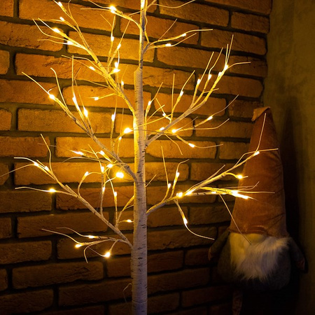 Drzewko świecące 210 cm brzoza LED dekoracja świąteczna