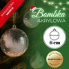 Bombka akrylowa 6cm kula plastikowa decoupage