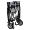 Wózek transportowy ogrodowy składany 80 kg szaro-czarny