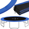 Siatka do trampoliny zewnętrzna z osłoną na sprężyny 427 cm 14 FT 8 słupków niebieska