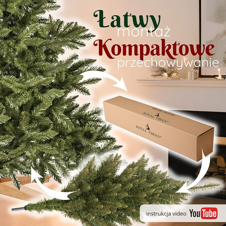 Choinka sztuczna Premium Royal Trees 220 cm świerk naturalny, drzewko świąteczne jak żywe