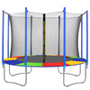 Siatka do trampoliny zewnętrzna z osłoną na sprężyny 427 cm 14 FT 8 słupków multikolor