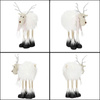 Renifer świateczny 48 cm figurka świecący łoś biały