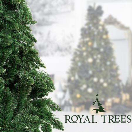 Sztuczna choinka sosna leśna 220 cm jak żywa Royal Trees premium z drewnianym stojakiem