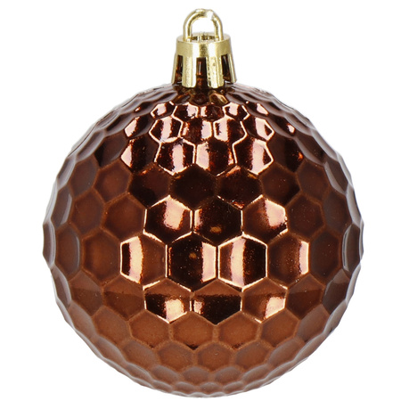 Bombki choinkowe 101 szt. zawieszki na choinkę ozdoby świąteczne z gwiazdą brązowe, rose gold
