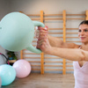 Kettlebell miękki 8 kg ciężar do ćwiczeń, kula treningowa, fitness, turkusowy