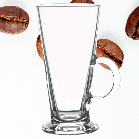 Filiżanki do kawy latte, deserów 280 ml komplet 6 szt. szklanek z uchem