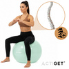 Piłka fitness 65 cm do ćwiczeń pilates i jogi z pompką, gimnastyczna, miętowa