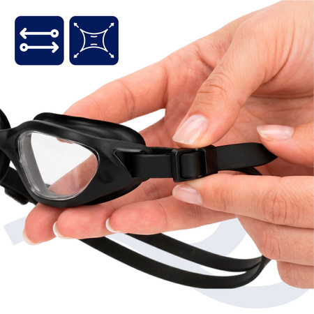 Okularki pływackie Anti-fog okulary do pływania UV na basen zestaw z zatyczkami
