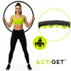 Hula hop z wypustkami masującymi, składane 88 cm obręcz do ćwiczeń cardio, czarno-zielone