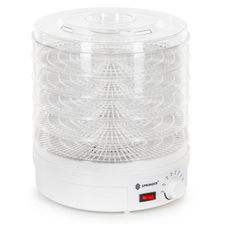 Suszarka spożywcza do żywności z regulacją temperatury 15 L 350 W, 5 tac do suszenia owoców, warzyw, grzybów i ziół
