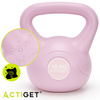 Kettlebell do ćwiczeń 10 kg hantla, odważnik treningowy ABS kula różowa