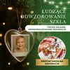Bombka akrylowa 10cm serce plastikowe decoupage