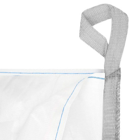 Worek Big bag na gruz z lejem 1000 kg wytrzymały 160x90x90 cm kontener z uchwytami biały
