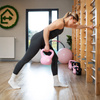 Kettlebell do ćwiczeń 8 kg hantla, odważnik treningowy ABS kula różowa