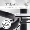 Zestaw mebli ogrodowych stół ze szkłem hartowanym 4 krzesła metalowe na taras, czarne