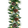 Girlanda choinkowa 280 cm z lampkami 50 LED biały ciepły łańcuch z programatorem