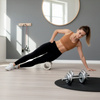Roller fitness do masażu ciała, średnio twardy, wałek z wypustkami, jasny beż