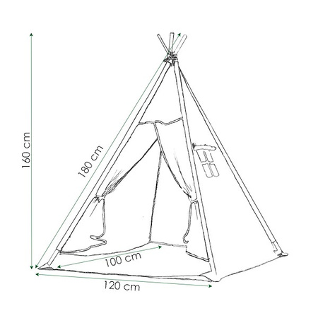 Namiot Tipi błękitny w chmury