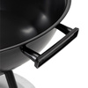Grill węglowy okrągły, ruszt 41 cm zamykany grill ogrodowy z pokrywą czarno-czerwony