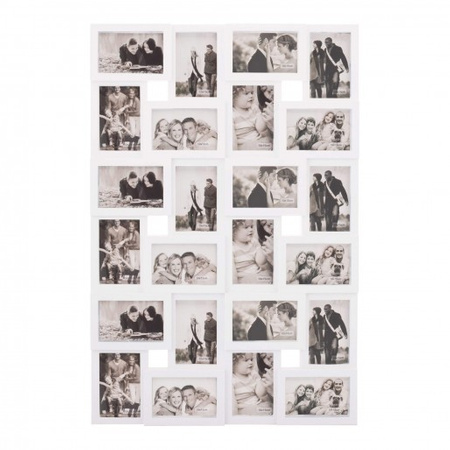 Ramka na zdjęcia 24 zdjęcia multiramka 10x15 biała