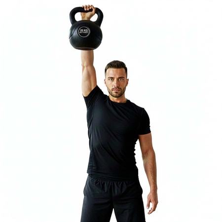 Kettlebell do ćwiczeń 20 kg hantla, odważnik treningowy ABS kula czarna