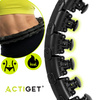 Hula hop cardio, fitness składane z obciążeniem i wypustkami masującymi, czarne