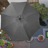 Parasol ogrodowy 410 cm składany, z korbką duży wodoodporny ciemnoszary