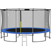 Siatka do trampoliny zewnętrzna z osłoną na sprężyny 427 cm 14 FT 8 słupków niebieska