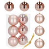 Bombki choinkowe 6 szt. ozdoby świąteczne zestaw 10cm rose gold