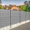 Taśma ogrodzeniowa PVC 4,75x35m 450 g/m2 z klipsami mocującymi 20 szt. szary