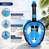 Maska do snorkelingu, nurkowania L/XL pełnotwarzowa z rurką, uchwyt na kamerę, AntiFog, DryTop