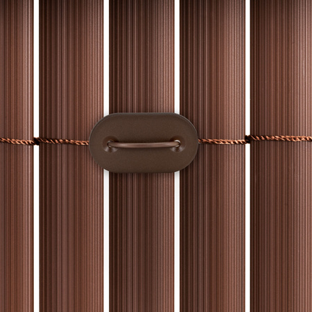 Osłona PVC maskująca 500x140 cm na balkon, taras, ogrodzenie zestaw profile, brązowe