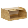 Chlebak bambusowy 38x28x18 cm z roletą duży zamykany pojemnik na pieczywo