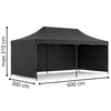 Pawilon handlowy 3x6 m namiot handlowy ekspresowy na imprezy, targ, catering, czarny