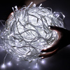 Kurtyna świetlna 300 led girlanda, lampki wewnętrzno-zewnętrzne sople zimny biały