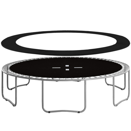 Osłona na sprężyny z siatką zewnętrzną do trampoliny 10FT 305 cm czarna