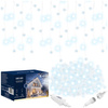 Kurtyna świetlna 500 led girlanda, lampki wewnętrzno-zewnętrzne sople biały zimny + flash