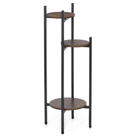 Stojak na kwiaty 81 cm kwietnik metalowy z 3 półkami loft wielopoziomowy do salonu