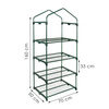 Regał foliowy, warzywniak ogrodowy UV-4 130g/m2 1,6x0,5x0,7 m zielony 