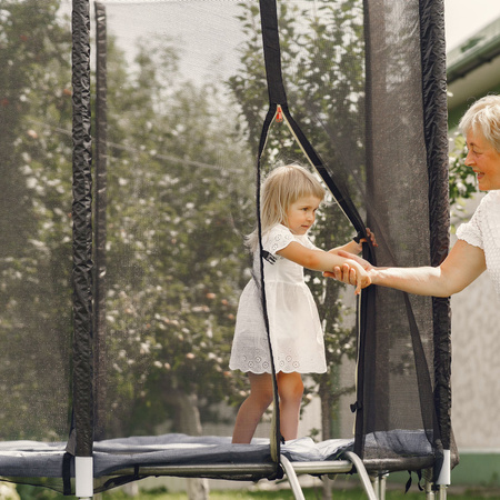 Osłona na sprężyny z siatką zewnętrzną do trampoliny 10FT 305 cm czarna