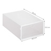 Pudełko na buty z klapą 33x23,5x13,5 cm biały organizer zestaw 10 szt.