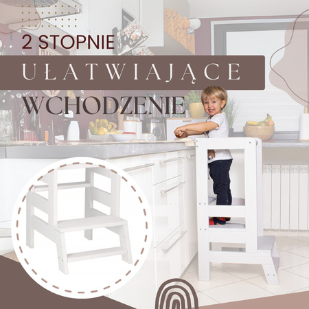 Kitchen helper, pomocnik kuchenny, podest dla dzieci 90 cm biały