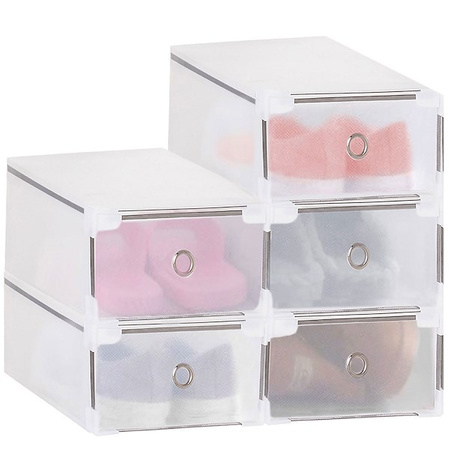 Organizer na buty 31x20,5x11 cm zestaw 5 szt. pudełka z otwieraną klapą