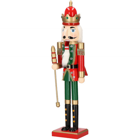 Dziadek do orzechów 60 cm czerwono-zielony, figurka, ozdoba świąteczna