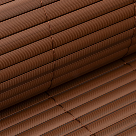 Osłona PVC maskująca 500x100 cm mata na balkon, taras, ogrodzenie, brązowa